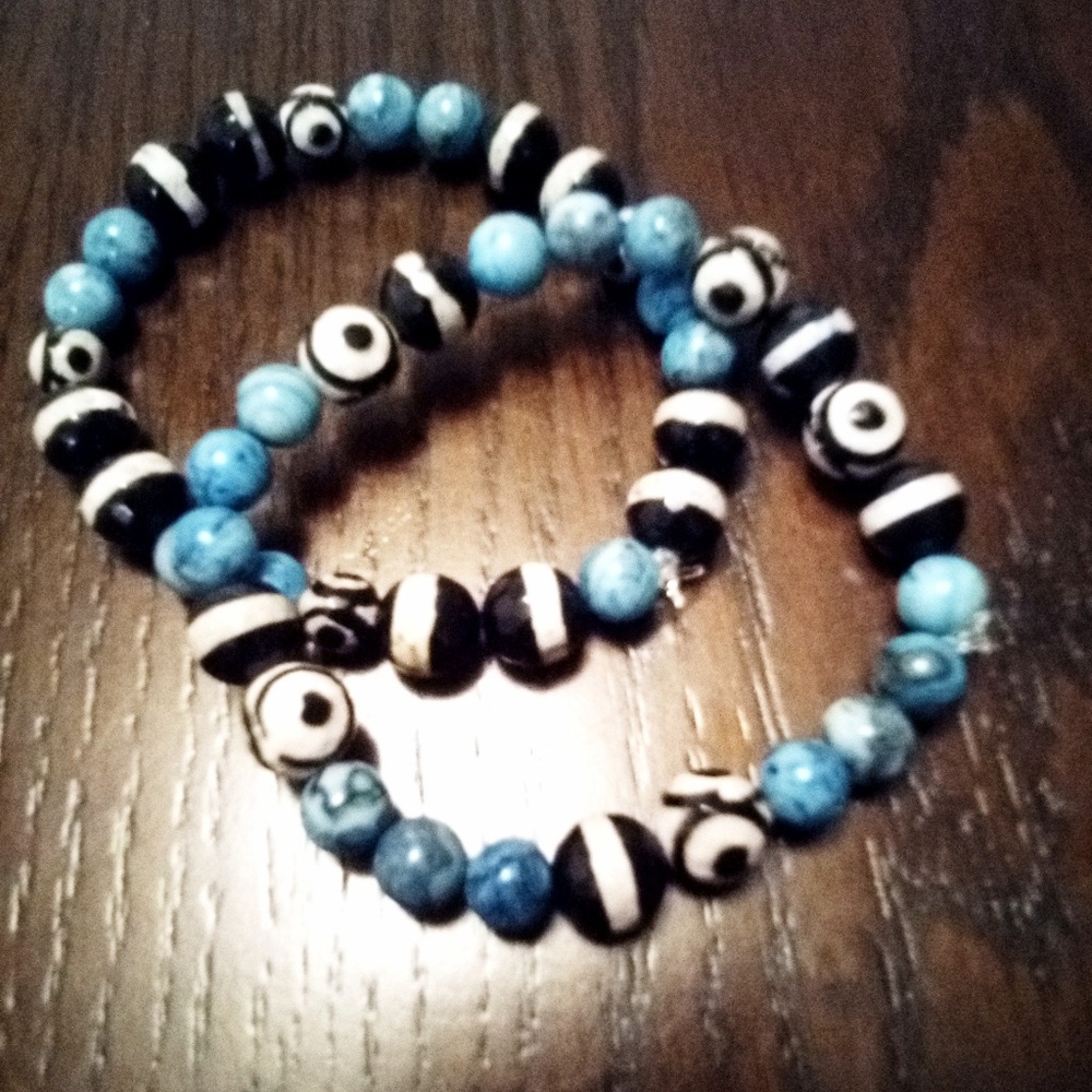 Uniquely designed bracelets made w/ organic stones - Picture 2 of 6